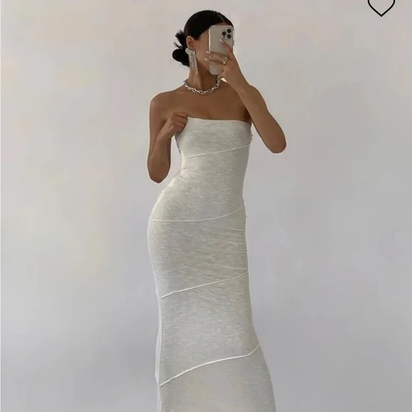 Princess Polly OSCAR MIDI DRESS WHITE - Picture 2 of 2